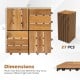 Acacia wood interlocking deck tiles, 12x12 inches, 27 pieces, waterproof design, ideal for outdoor flooring.