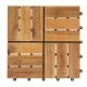 Acacia wood interlocking deck tiles, 12 x 12 inch, waterproof design, ideal for outdoor flooring.