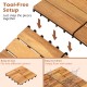 Acacia wood interlocking deck tiles in a natural finish, easy to clean and perfect for outdoor patios and balconies.