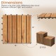 12 x 12 inch acacia wood interlocking deck tiles in natural finish, ideal for outdoor patios and balconies, 27 pieces.
