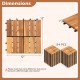 Acacia wood interlocking deck tiles, 12 x 12 inches, designed for easy setup and suitable for outdoor and indoor use.
