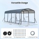 Heavy-duty 12 x 20 feet galvanized steel carport with waterproof roof, ideal for vehicle and outdoor shelter use.