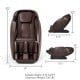 Electric zero gravity massage chair in brown with dimensions 30" x 47.5" x 70.5", suitable for heights 4.92-6.23FT.