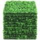 Stack of 12 artificial peanut leaf hedge panels with 1.5" tall leaves, ideal for backyard decoration and UV resistant.