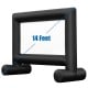14-foot inflatable outdoor movie projector screen with sturdy base, ideal for parties and easy to transport.