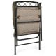 Folding patio chair set with breathable fabric and heavy-duty steel frame, ideal for outdoor dining and relaxation.