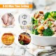 Compact 0.9 Cu.ft retro microwave oven in white with 5 power levels and clear viewing window for easy cooking.