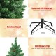 6.5 feet pre-lit Christmas tree with 1100 branch tips, 450 LED lights, and a sturdy iron stand for festive decoration.