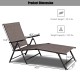 Adjustable outdoor patio pool chaise lounge with durable steel frame, Textilene fabric, and folding legs for easy.