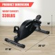 Portable under desk bike pedal exerciser with adjustable magnetic resistance, 16 resistance levels, for home office use.