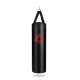 Filled punching bag set with durable PVC leather, includes gloves and hand wraps, ideal for indoor workouts and stress.