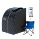 Close-up view of the portable personal far infrared sauna's high-quality waterproof fabric with insulation cover for.