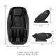 Electric zero gravity massage chair in black with adjustable backrest and SL track for full body relaxation.