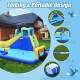 Inflatable water slide jumping house featuring a folding design, durable oxford material, and built-in water guns for.