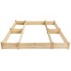 U-shaped wooden garden raised bed with five planter boxes, crafted from solid fir wood, perfect for patio or garden use.