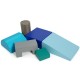 Colorful 6-piece indoor play set for toddlers, featuring various shapes, lightweight design, and soft, safe surfaces.