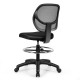 Mid back mesh drafting office chair with adjustable height, ergonomic support, and chrome footrest for versatile use.