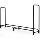 8-foot outdoor steel firewood log rack with a durable powder-coated finish, perfect for organizing lumber in any.