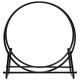 30-inch tubular steel log hoop firewood storage rack featuring a sturdy A-shape design for enhanced stability and.
