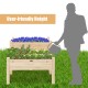 2 Tier Wooden Elevated Planter Box with legs, made of fir wood, designed for easy gardening and featuring drainage.