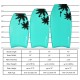 33-inch lightweight bodyboard in turquoise with palm tree design, ideal for water sports and summer surfing fun.
