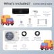 Indoor and outdoor units of the 12000 BTU mini split air conditioner with WiFi, remote control, and installation.