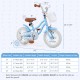 12-inch kids bike in blue with adjustable seat, removable basket, and training wheels for ages 3-4 years old.