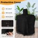 Waterproof protective cover for 12-inch outdoor pizza oven, designed for sun, rain, and snow protection.
