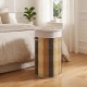 Multicolor 13.2-gallon laundry hamper features a bamboo frame, removable liner, and a lid for dust-free storage.
