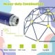 Heavy-duty metal pipe construction of the 13.3 FT climbing dome climber with multicolor design for outdoor play.