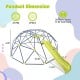 13.3 FT climbing dome with extended wavy slide and 2 rest platforms, designed for children aged 5-10 years old.