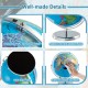 Illuminated 13-inch world globe with a chrome base, featuring a non-slip pad and easy-to-clean surface for educational.