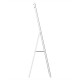 Frameless floor mirror with solid wood frame, U-shaped bracket, and explosion-proof glass, ideal for bedrooms or living.