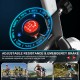 Adjustable resistance knob on a 30 lbs fixed training bicycle for gym and home, featuring emergency brake and LCD.