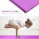 Purple 8 x 4 feet folding gymnastics mat with high-density EPE foam, featuring a non-slip surface for safe practice.