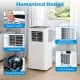 14000 BTU smart AC unit with Wi-Fi, remote control, and 4 wheels for easy mobility, designed for efficient cooling.