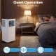 14000 BTU smart AC unit in a bedroom, featuring quiet operation and sleep mode for restful nights.
