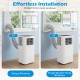 14000 BTU smart AC unit with window kit, designed for sliding and double-hung windows, ideal for efficient cooling.