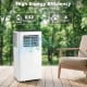 14000 BTU smart AC unit in white, featuring R32 refrigerant, 3-in-1 functions, and high energy efficiency for cooling.