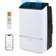 14000 BTU WiFi enabled portable air conditioner with dehumidifier and remote control for customizable year-round comfort.