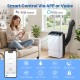 WiFi enabled 14000 BTU portable air conditioner with dehumidifier, featuring 3-in-1 functionality for year-round comfort.