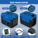 140 Pints commercial dehumidifier in blue with removable filter, wheels, and hose storage for easy mobility and use.