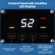 Control panel of the 140 Pints Commercial Dehumidifier with LED display, featuring timer and humidity settings.