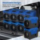 Stackable design of the 140 Pints Commercial Dehumidifier in blue, ideal for large spaces and easy transport.