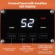 Control panel of the 140 Pints Commercial Dehumidifier with LED display, featuring humidity settings and timer options.