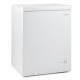 Compact 141 L white chest freezer with 7-level adjustable temperature, ideal for kitchens or dorms.