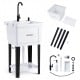 Freestanding 14.5 Gal utility sink with rotating faucet, adjustable legs, and bottom storage rack for laundry and.