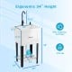 Utility sink with 14.5 Gal capacity, rotating faucet, and adjustable legs for laundry and gardening tasks.