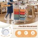 14-drawer rolling storage cart with metal tabletop, pegboard, and smooth wheels for easy organization in various spaces.