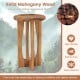 14-inch farmhouse end table made of solid mahogany wood with round tray top and cross legs, ideal for living room or.